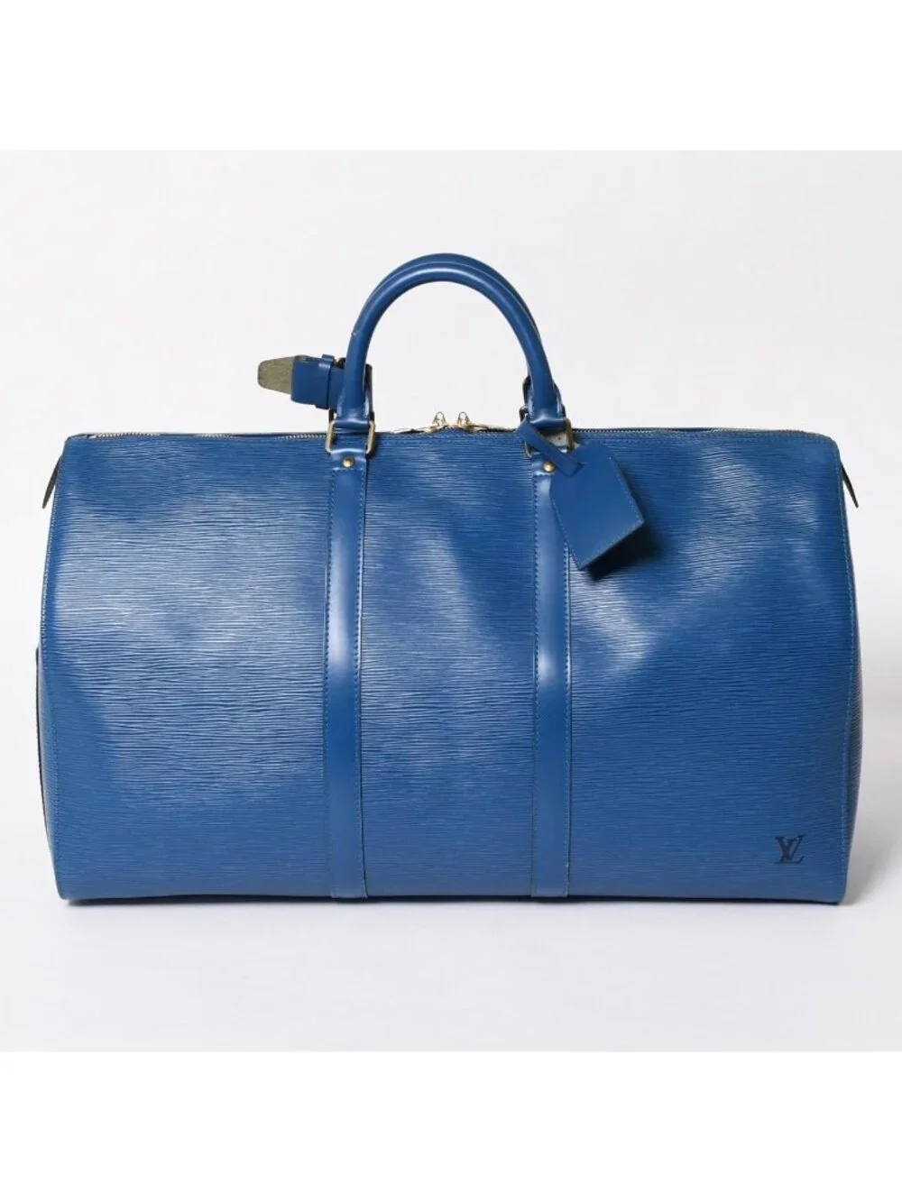 Louis Vuitton Boston Bag Epi Keepall 50 Blue Leather